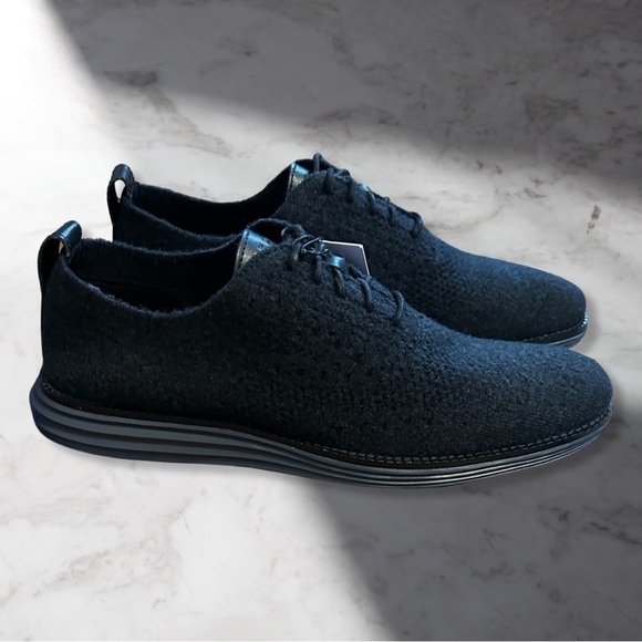 Cole Hahn Zero Grand Stitchlite Wingtip Oxford In Black Magnet Size 7.5 Men’s - Picture 4 of 5